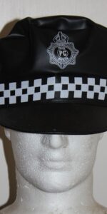vinyl police cap