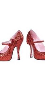 shoes red spakle high heels
