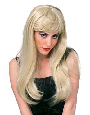 blonde long glamour wig