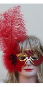 red feather mask