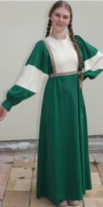 1970's Green/Beige Dress