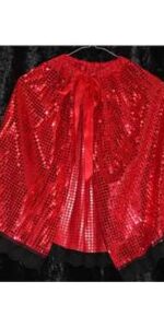 red sequined cape
