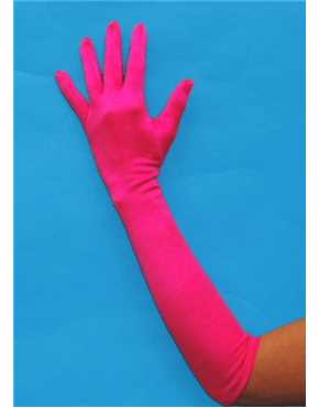 Gloves Hot Pink Satin Lycra