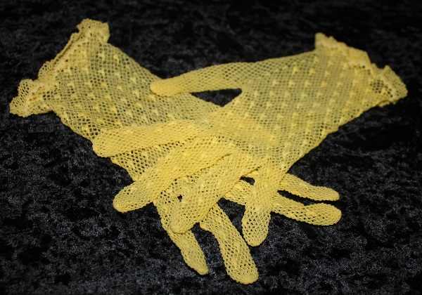gloves lemon net kids