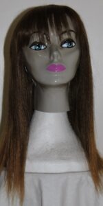 long brown fringe wig