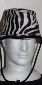 safari hat zebra pattern